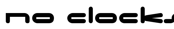 No Clocks font preview